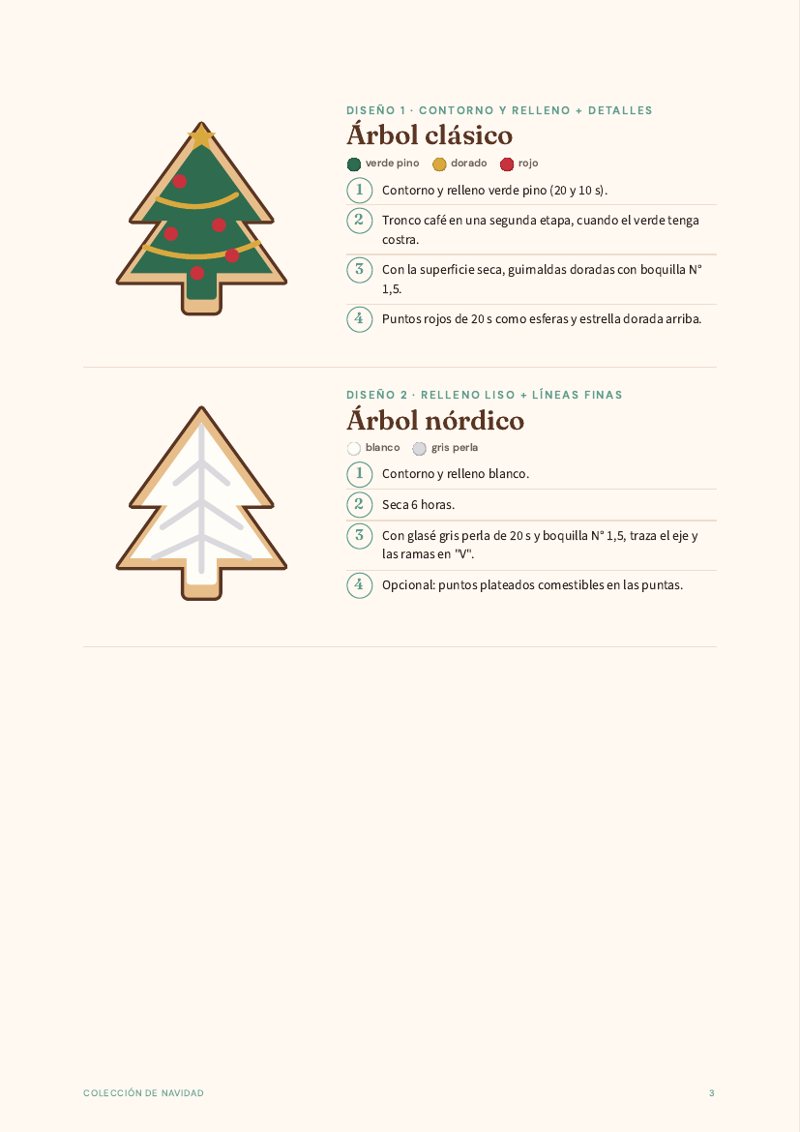 Página de la Colección de Navidad con dos diseños paso a paso